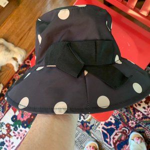 Black w White Polka dots Kate Spade Bucket Hat NWT